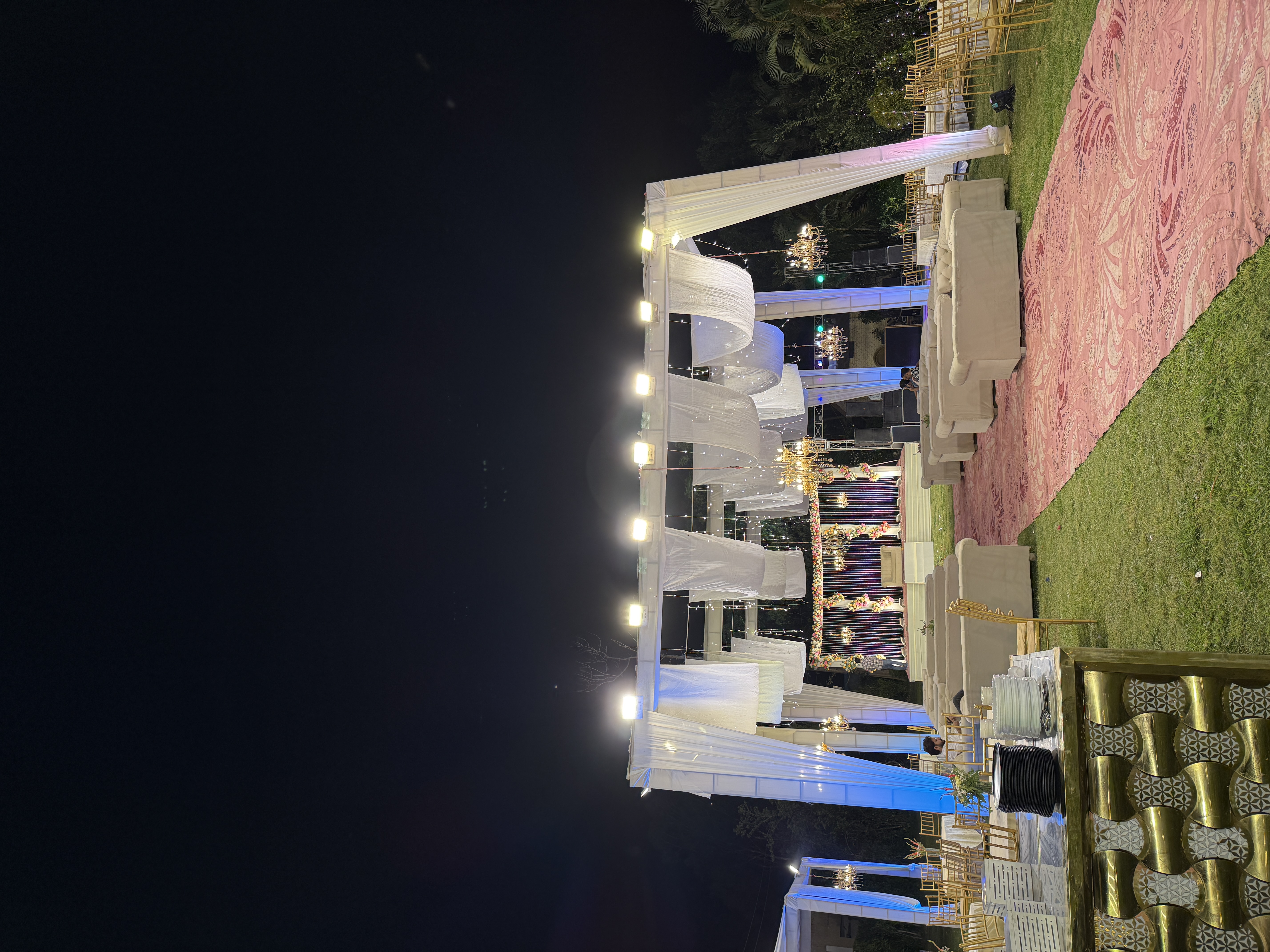 Reception wedding photo at Corbett Wild Resort